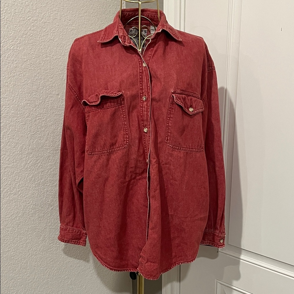 Classic Red Button Down Shirt for Men